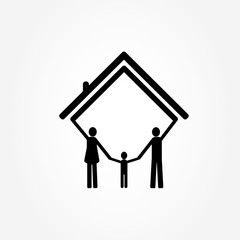 family and home, vector illustration