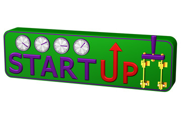 Concept: Startup, isolated on white background.