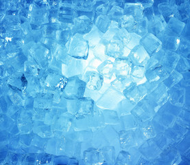 close up of the Ice cubes as a background