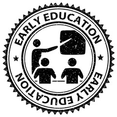 Early Education Means Stamp Kindergarten And Schooling