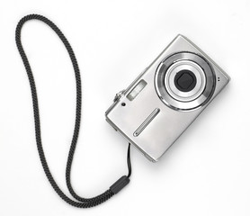 Digital camera isolated on white background

