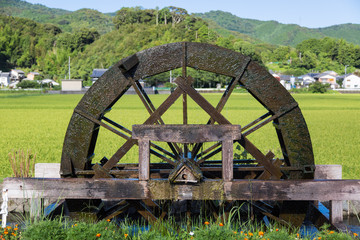 高知県四万十市　四ヶ村溝の水車