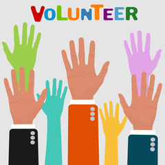 volunteer concepts, vector illustration
