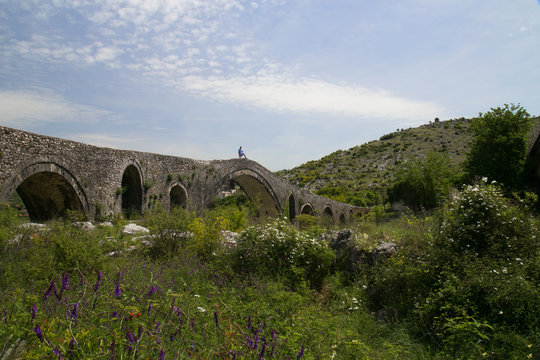 Br&uuml;cke von Mesi bei Drishti/Shkoder in Albanien