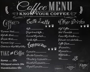 Fotobehang Coffeeshop-menu © julistar