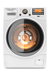 washing machine with backlit 3d