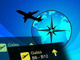 World Travel Indicates Global Plane And Globalize