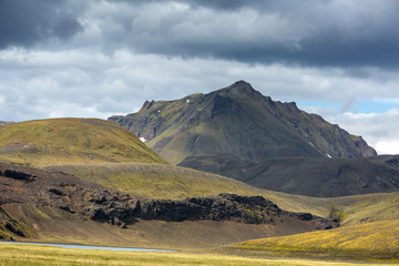 View at mountain landscape in Iceland