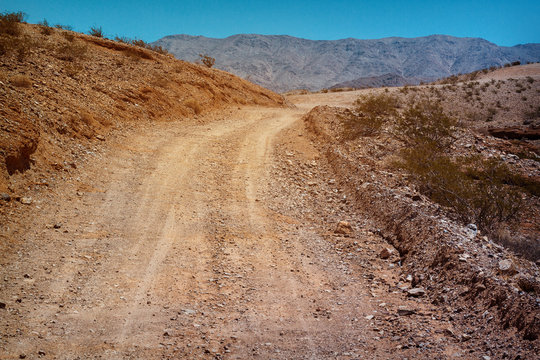 The road in desert. Southern Nevada, USA.