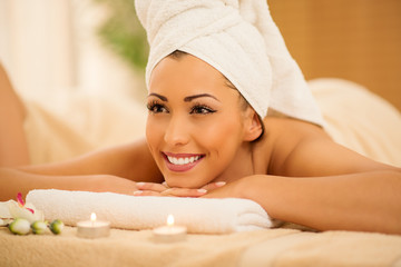 Beautiful Woman In The Spa Centre
