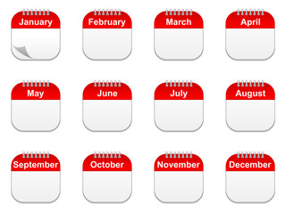 january with 12 month calendar