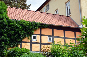 Fototapeta na wymiar wall of a timber framed building