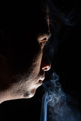 Inhaling cigarette smoke is damaging health.