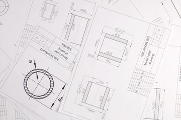Mechanics engineering drawings.