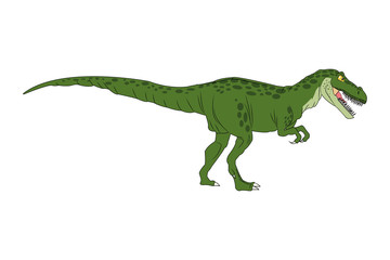 Obraz na płótnie Canvas Dinosaur cartoon comic tiranosaur rex isolated vector illustration