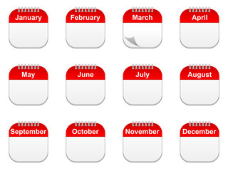 march with 12 month calendar 