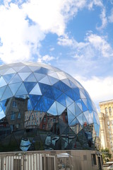 Obraz premium Dome of the glass building. Tunnel Control Center complex 