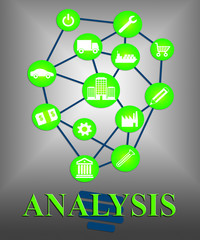 Analysis Icons Represents Data Analytics And Analyse