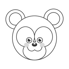 Cute baby bear cartoon isolated vector illustration