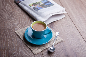 coffee and newspaper