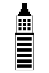 building silhouette construction icon isolated vector illustration