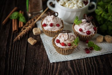 Homemade dessert from cottage cheese