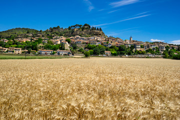 The hill top village of Cadenet in the Luberon Provence