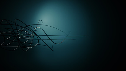 waved organic lines on gradient background