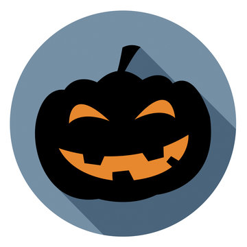 Halloween Pumpkin Icon Represents Autumn Sign And Spooky