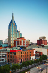 Obraz premium Downtown Nashville cityscape in the morning