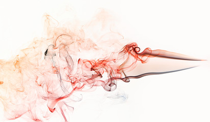 colourful smoke swirles
