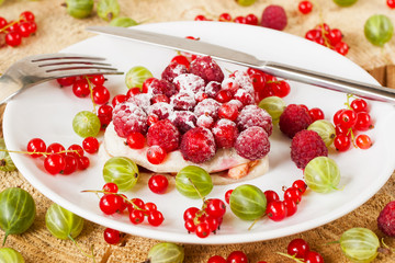 Delicious homemade pie with fresh berries