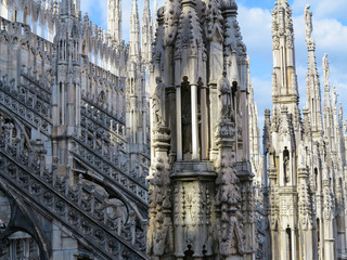 Fototapeta na wymiar Milan Duomo - Rooftop Terrace
