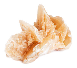 Desert rose crystal isolated on white with clipping path