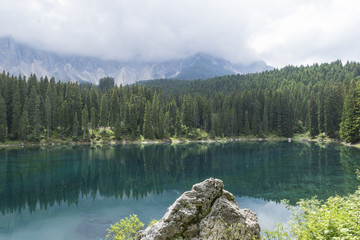 landscape blue lake in the mountain