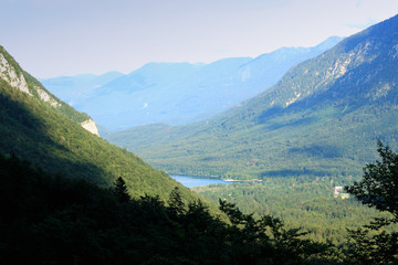 Fantastic mountain lake in Triglav national park. Located in the Slovenia.