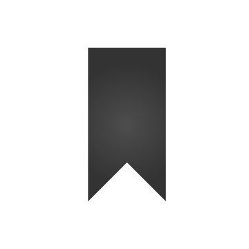 Bookmark icon. Simple flat logo of bookmark on white background. Vector illustration.