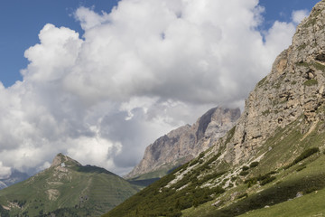 rocky mountain and cloudy sky