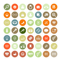 Set of 49 Universal Icons. Business, internet, web design.