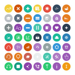 Set of 49 Universal Icons. Business, internet, web design.
