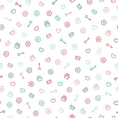 Cute pastel pattern. Seamless pretty background. Vector illustration.