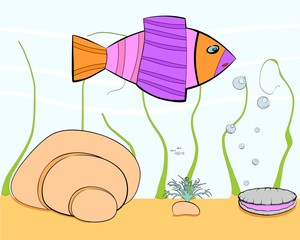 Cartoon Marine World