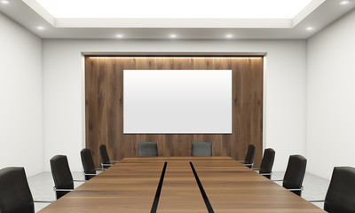 Conference table closeup