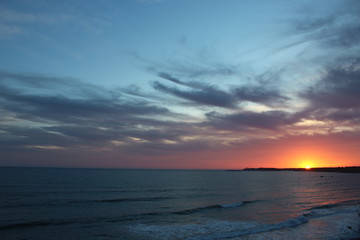 Fototapeta na wymiar Sunset in beach
