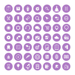 Set of 49 Universal Icons. Business, internet, web design.