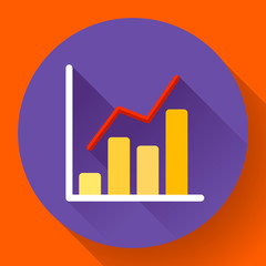 Business diagram chart vector icon Modern flat 2.0 style