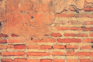 Old red grunge brick wall