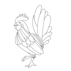 Rooster domestic farmer bird for Coloring pages.