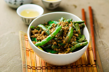 Fried green beans on Chinese