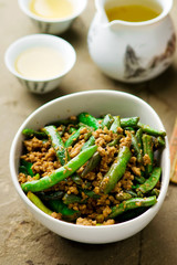 Fried green beans on Chinese